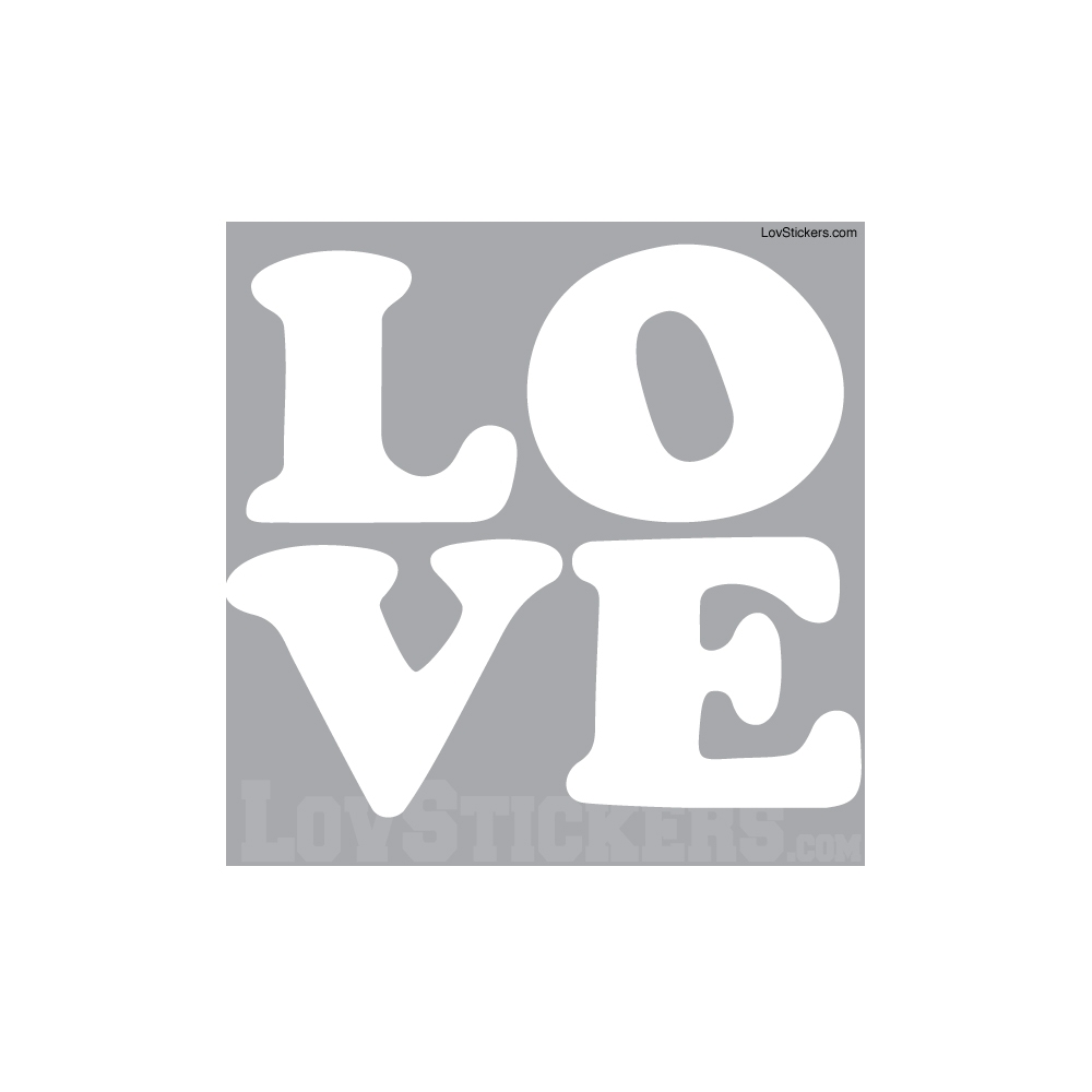 Sticker LOVE - Décoration intérieur en Vinyle - Nombreux coloris