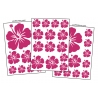 Stickers d'Hibiscus lot de 32 - Taille de 3 à 10 cm