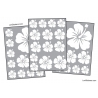 Stickers d'Hibiscus lot de 32 - Taille de 3 à 10 cm