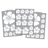 Stickers d'Hibiscus lot de 32 - Taille de 3 à 10 cm