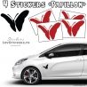 4 Stickers Papillons Mixte - Deco auto voiture papillons