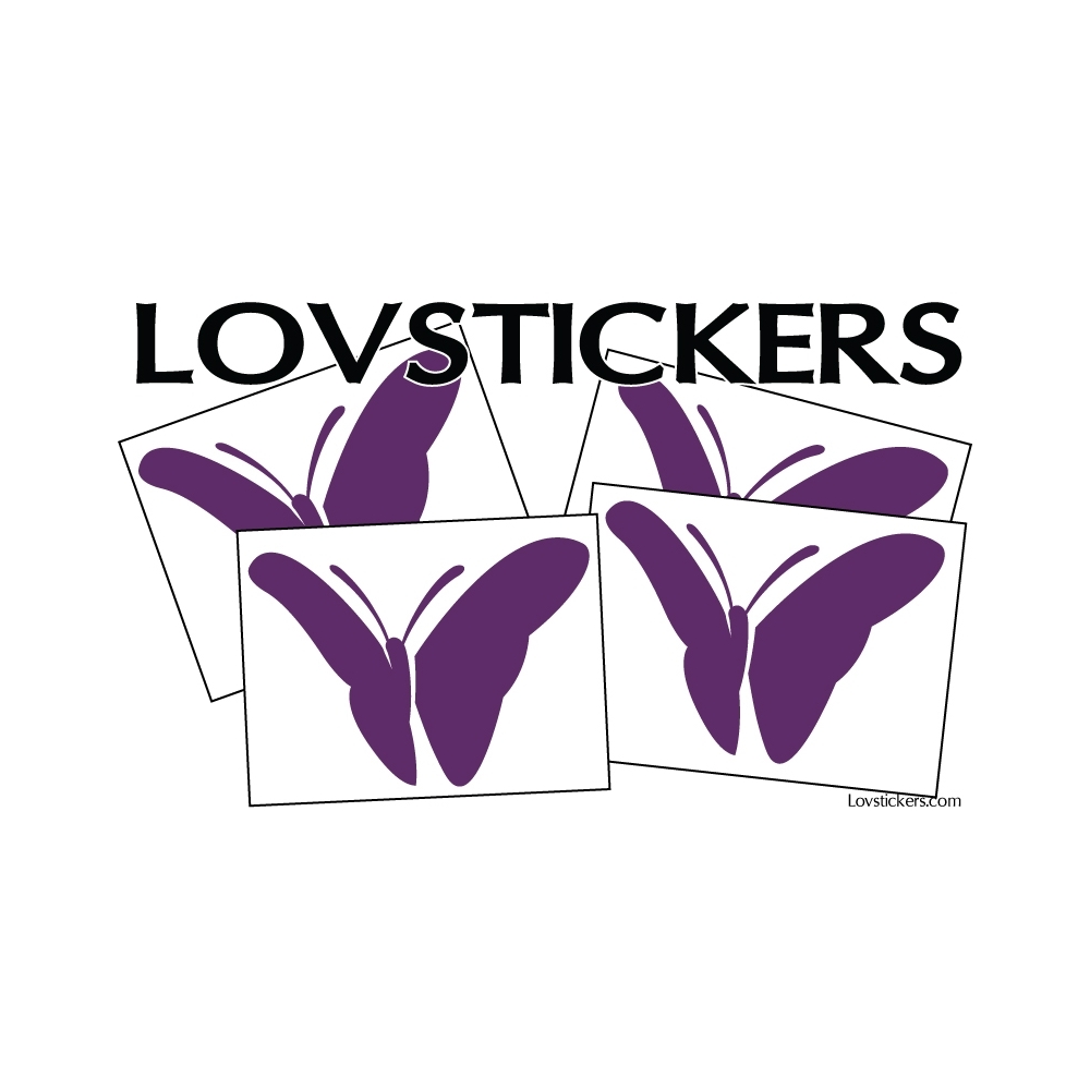 4 Stickers Papillons Mixte - Deco auto voiture papillons 4 Stickers Papillons Mixte - Deco auto voiture papillons