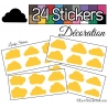 24 Stickers Nuage Mixte - Autocollant Décoration Intérieur