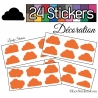 24 Stickers Nuage Mixte - Autocollant Décoration Intérieur