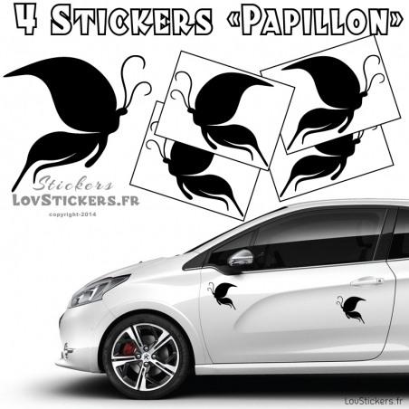 4 Stickers Papillons Mixte - Stickers pas cher discount promo 4 Stickers Papillons Mixte - Stickers pas cher discount promo