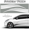 2 Bandes Latérales Tuning Voiture  - Stickers Decoration
