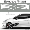 2 Bandes Latérales Tribal Tuning Voiture  - Stickers Deco auto voiture