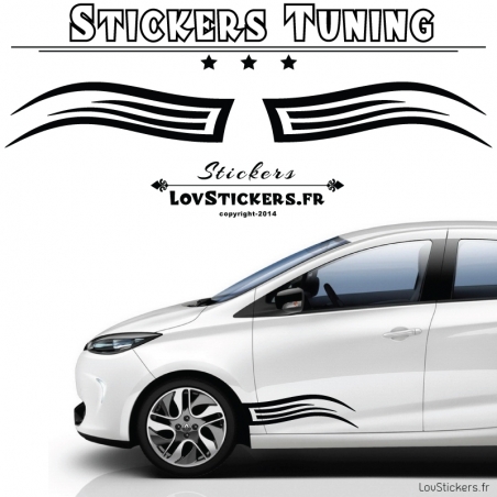 Autocollant Tribal Stickers bande laterale pour auto voiture Autocollant Tribal Stickers bande laterale pour auto voiture