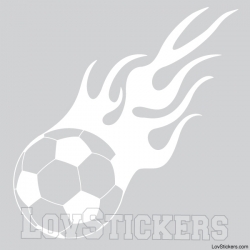 Stickers Ballon de Football en flamme