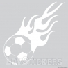 Stickers Ballon de Football en flamme