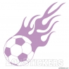 Stickers Ballon de Football en flamme