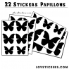 Lot de stickers pour la decoration des voitures motif papillon - autocollant pas cher