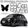 Lot de stickers pour la decoration des voitures motif papillon - autocollant pas cher