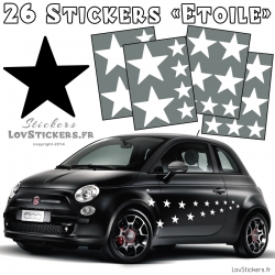 Stickers Vinyle Etoile pour decoration de la voiture - Stickers pas cher