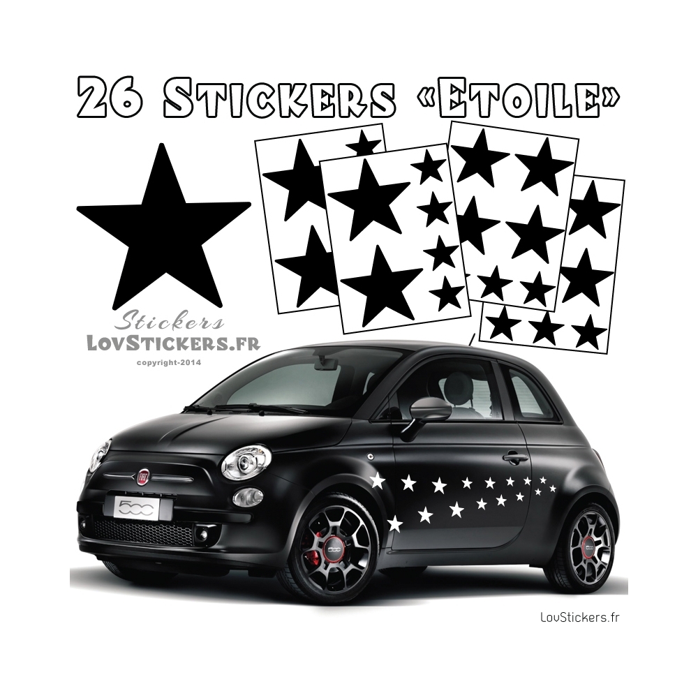 Stickers Vinyle Etoile pour decoration de la voiture - Stickers pas cher
