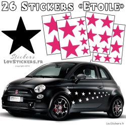 Stickers Vinyle Etoile pour decoration de la voiture - Stickers pas cher