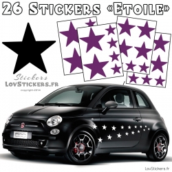 Stickers Vinyle Etoile pour decoration de la voiture - Stickers pas cher