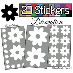 23 Stickers Fleur Mixte - Autocollant Décoration Intérieur