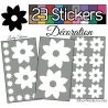 23 Stickers Fleur Mixte - Autocollant Décoration Intérieur