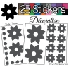 23 Stickers Fleur Mixte - Autocollant Décoration Intérieur