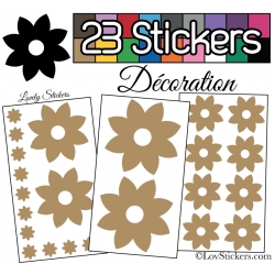 23 Stickers Fleur Mixte - Autocollant Décoration Intérieur