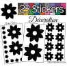 23 Stickers Fleur Mixte - Autocollant Décoration Intérieur