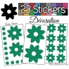 23 Stickers Fleur Mixte - Autocollant Décoration Intérieur