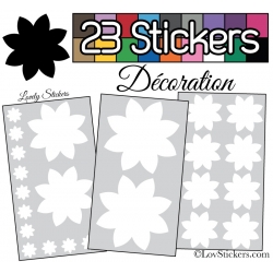 23 Stickers Fleur Mixte - Autocollant Décoration Intérieur