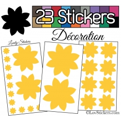 23 Stickers Fleur Mixte - Autocollant Décoration Intérieur