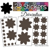 23 Stickers Fleur Mixte - Autocollant Décoration Intérieur