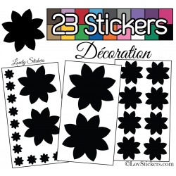 23 Stickers Fleur Mixte - Autocollant Décoration Intérieur