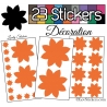 23 Stickers Fleur Mixte - Autocollant Décoration Intérieur