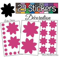 23 Stickers Fleur Mixte - Autocollant Décoration Intérieur