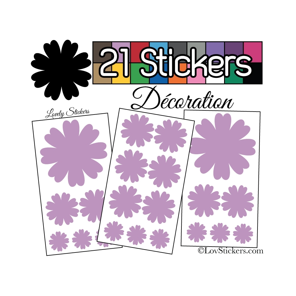 21 Stickers de decoration pour la maison - Autollant Vinyle repositionnable et non permanent 21 Stickers de decoration pour la maison - Autollant Vinyle repositionnable et non permanent