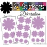 21 Stickers de decoration pour la maison - Autollant Vinyle repositionnable et non permanent