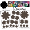 21 Stickers de decoration pour la maison - Autollant Vinyle repositionnable et non permanent