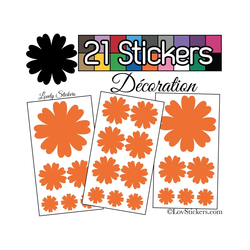 21 Stickers de decoration pour la maison - Autollant Vinyle repositionnable et non permanent