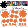 21 Stickers de decoration pour la maison - Autollant Vinyle repositionnable et non permanent