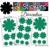 21 Stickers de decoration pour la maison - Autollant Vinyle repositionnable et non permanent