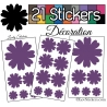 21 Stickers de decoration pour la maison - Autollant Vinyle repositionnable et non permanent