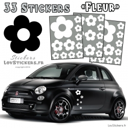 33 Stickers Fleur  - Deco auto voiture