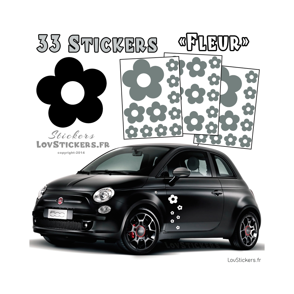 33 Stickers Fleur  - Deco auto voiture