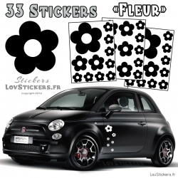 33 Stickers Fleur  - Deco auto voiture