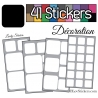 41 Stickers Carrés Mixte - Autocollant Décoration Intérieur