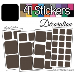 41 Stickers Carrés Mixte - Autocollant Décoration Intérieur