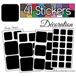 41 Stickers Carrés Mixte - Autocollant Décoration Intérieur