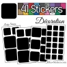 41 Stickers Carrés Mixte - Autocollant Décoration Intérieur