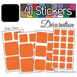 41 Stickers Carrés Mixte - Autocollant Décoration Intérieur