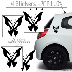 3 autocollant sticker voiture moto papillon enfant - Cdiscount Maison