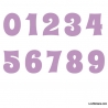 Stickers Chiffres lilas - 10 Numeros Educatif pour chambre enfant
